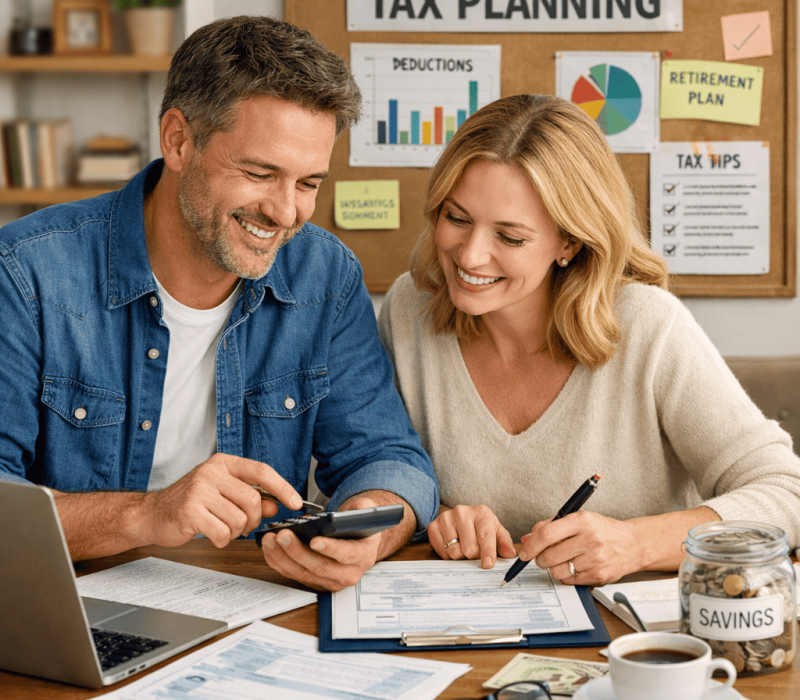 Tax Planning Happy Couple